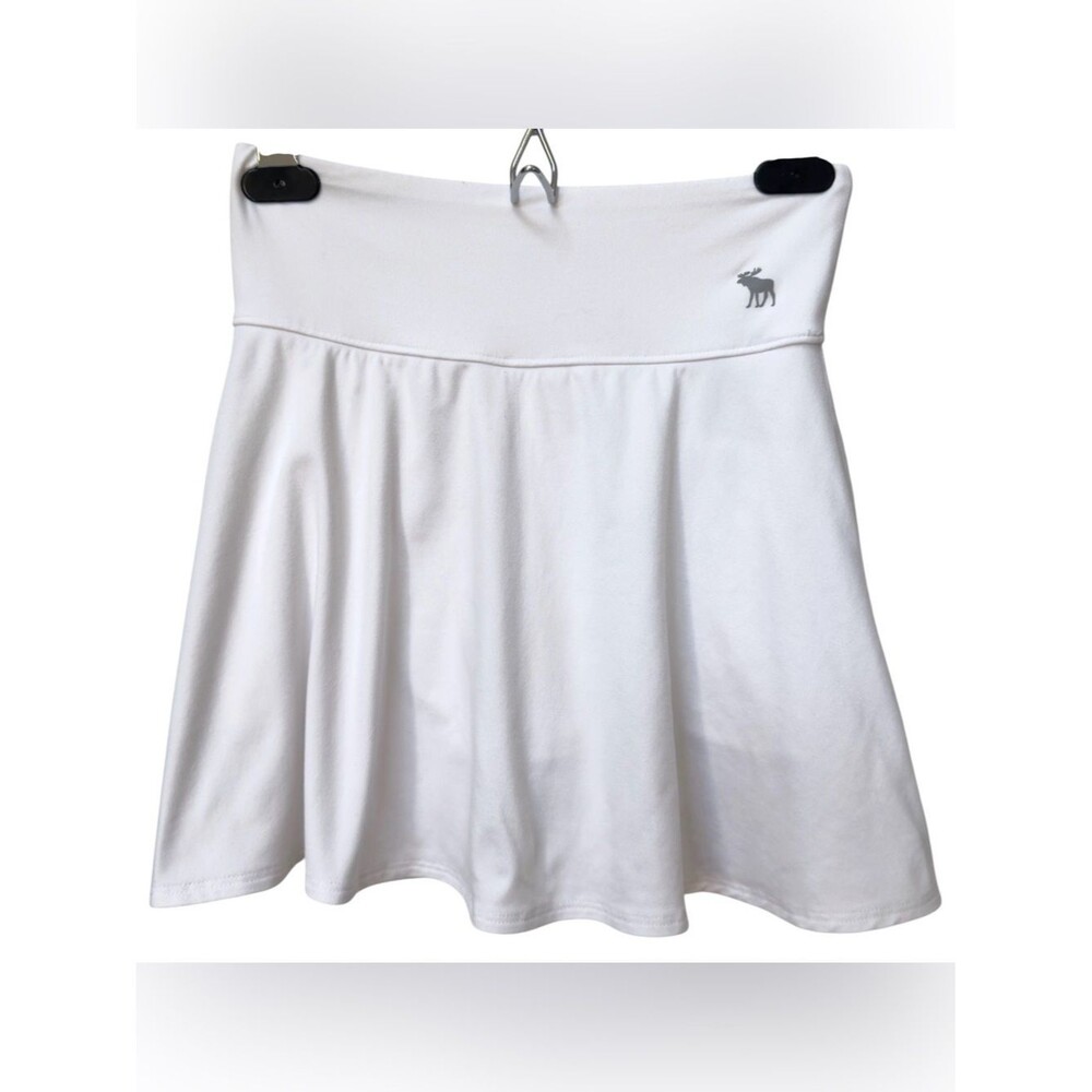 Abercrombie Active Girls White Pleated Athletic Pull-On Tennis Skort. 11-12.
